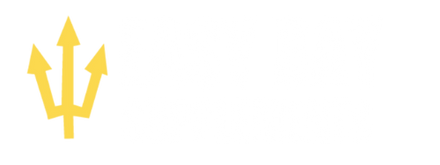 Easy Day Supplements logo, white lettering with a gold trident, representing veteran-owned operator-grade supplements.