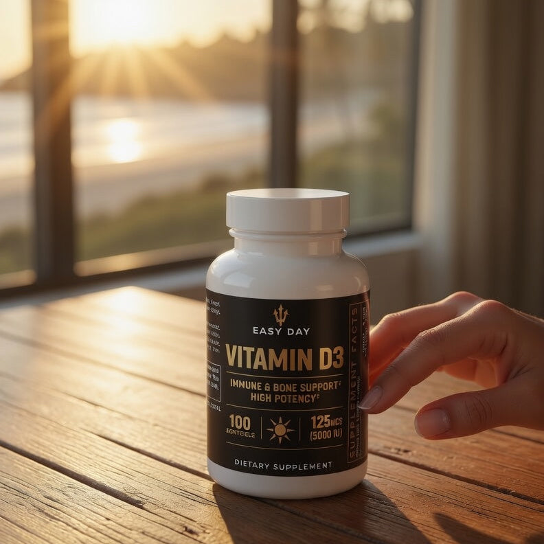 Vitamin D3 Dietary Supplement - 100 Softgels