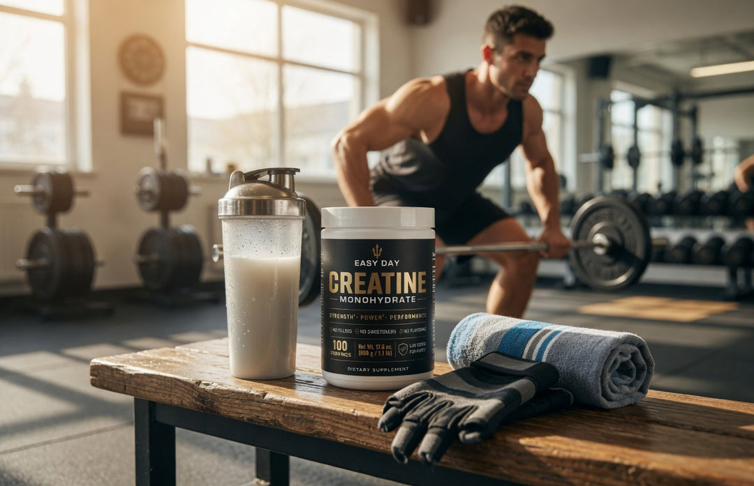 Easy Day Creatine Monohydrate supplement facts label