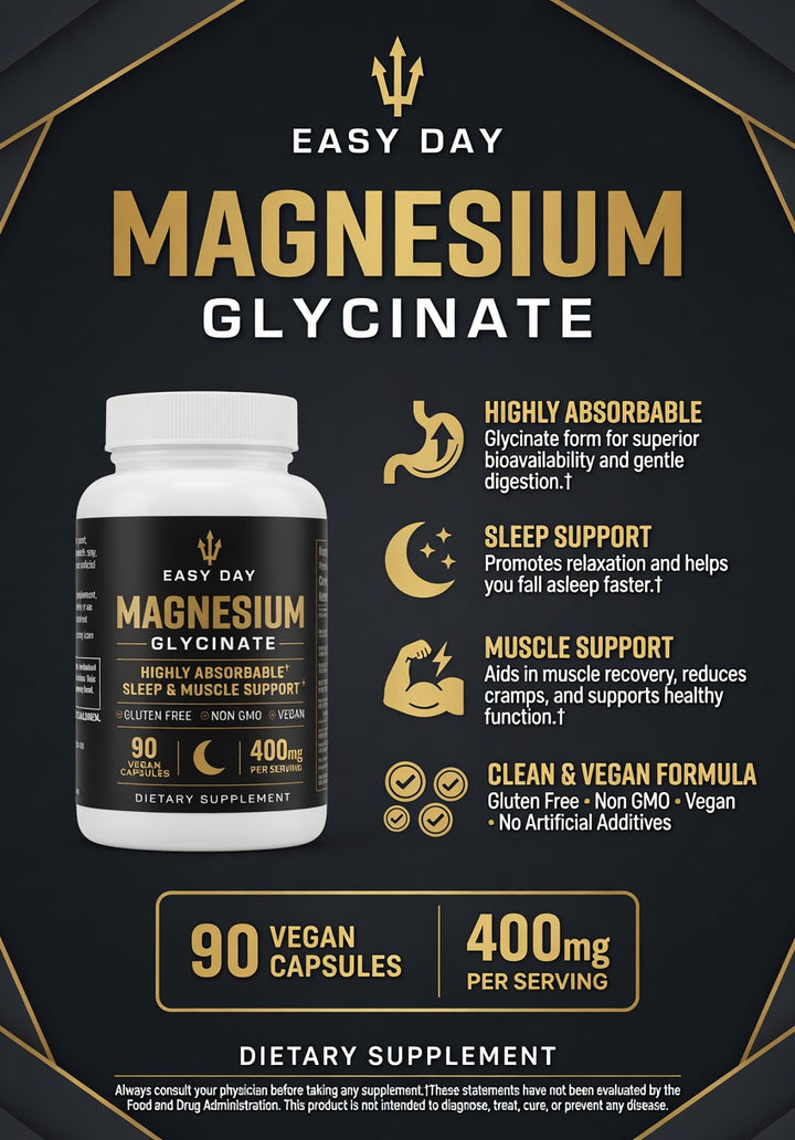 Magnesium Glycinate 400mg 90ct — supplement facts panel