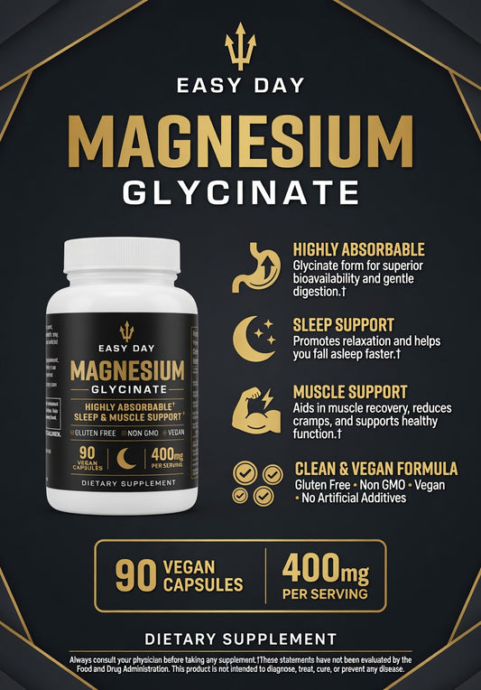 Magnesium Glycinate 400mg 90ct — supplement facts panel