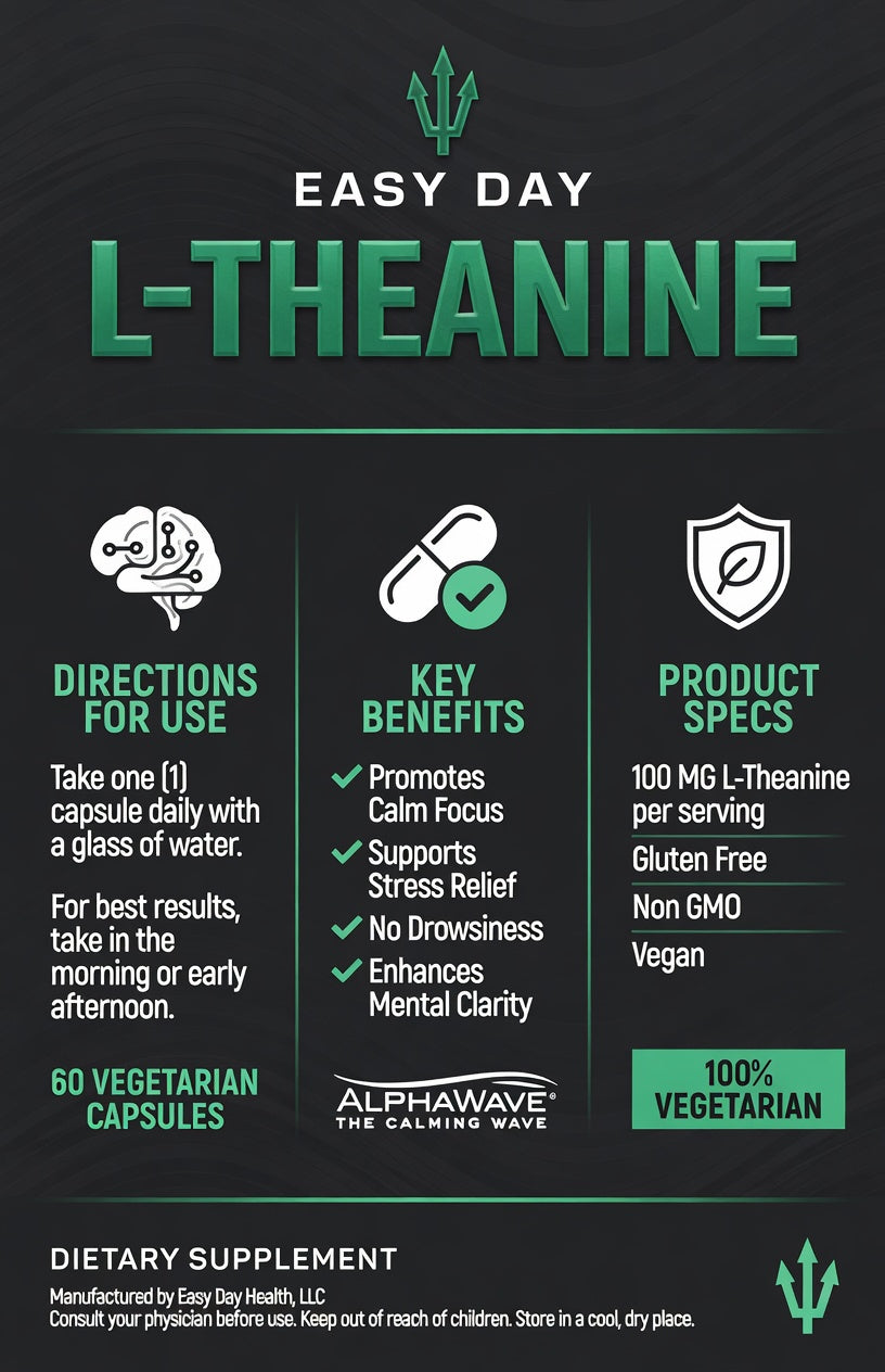 L-Theanine 100mg 60ct — supplement facts panel
