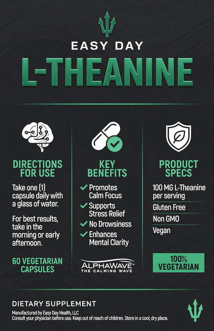 L-Theanine 100mg 60ct — supplement facts panel
